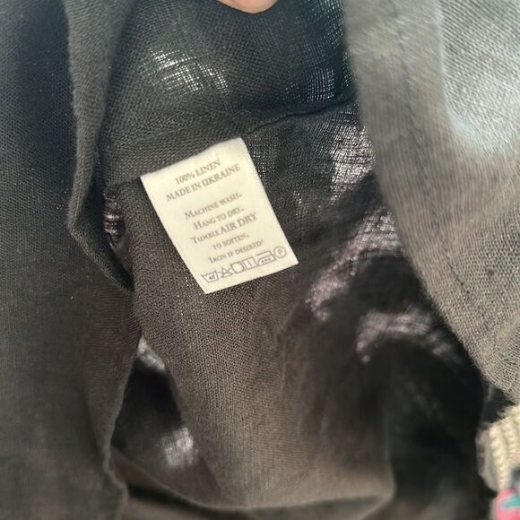 Crown Linen Designs Black Tunic Top S - Picture 6 of 6